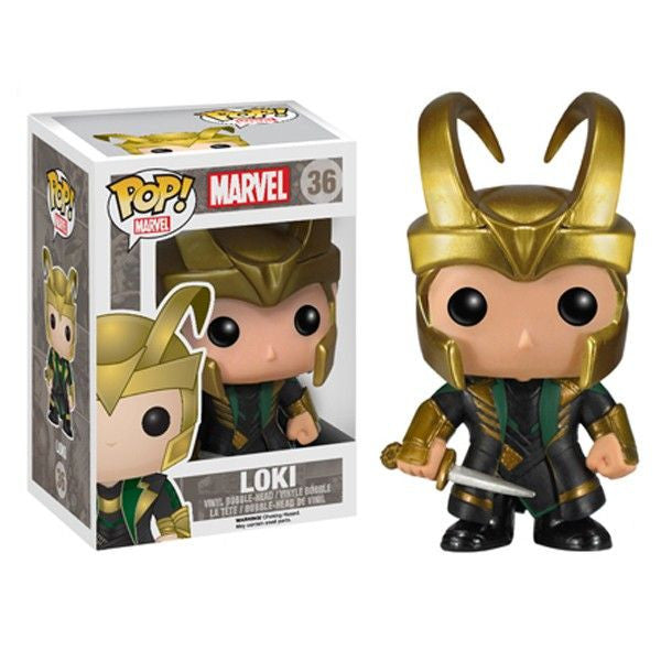 Marvel Pop! Vinyl Bobblehead Loki with Helmet [Thor] - Fugitive Toys