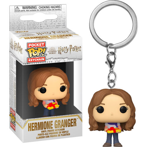 Harry Potter Pocket Pop! Keychain Holiday Hermione With Present - Fugitive Toys
