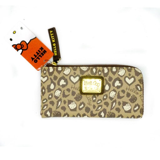 Loungefly x Hello Kitty Tan Leopard Print Zip Wallet - Fugitive Toys
