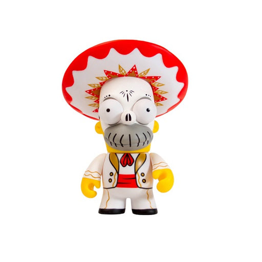 Kidrobot x The Simpsons Homer Day of the Dead Mariachi 6" White Vinyl Figure - Fugitive Toys