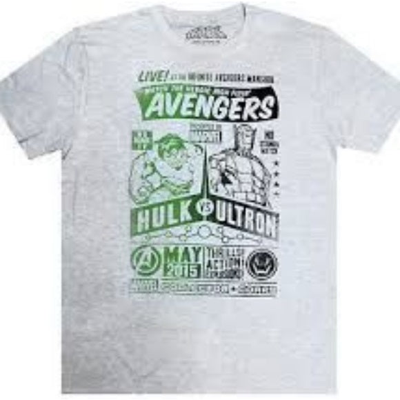 Marvel Pop! Tees Avengers Hulk vs. Ultron - XL - Fugitive Toys