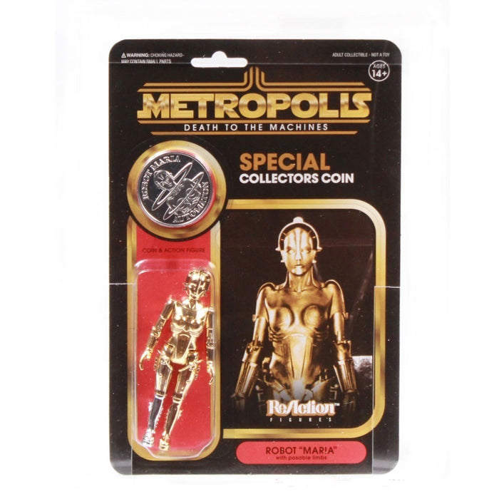 Super7 Metropolis Robot Maria ReAction Figure with Collectors Coin [2019 SDCC] - Fugitive Toys