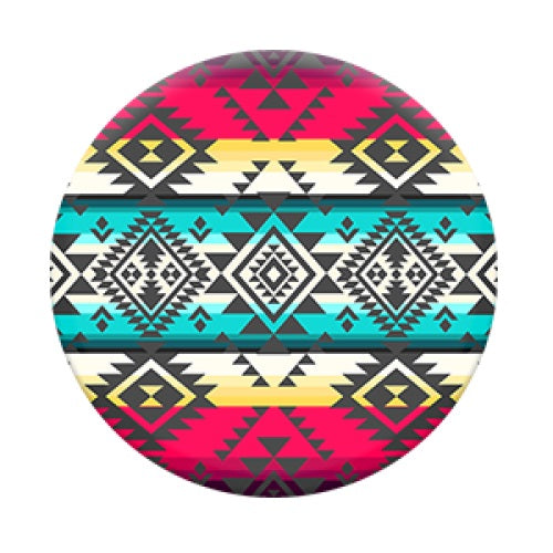 PopSockets Designs: Red Teal Yellow Tribal Pattern - Fugitive Toys