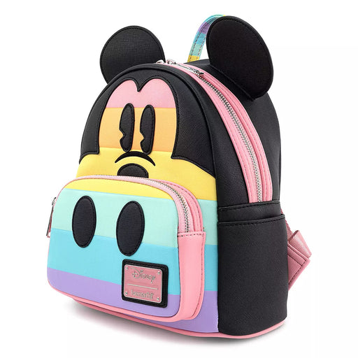 Loungefly x Disney Mickey Mouse Pastel Stripe Mini Backpack - Fugitive Toys