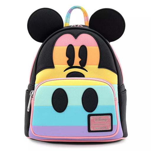 Loungefly x Disney Mickey Mouse Pastel Stripe Mini Backpack - Fugitive Toys