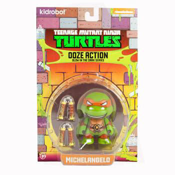 Kidrobot Teenage Mutant Ninja Turtles Ooze Action Michelangelo GITD - Fugitive Toys