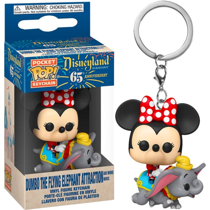 Disney 65th Anniversary Pocket Pop! Keychain Minnie Mouse on Dumbo - Fugitive Toys