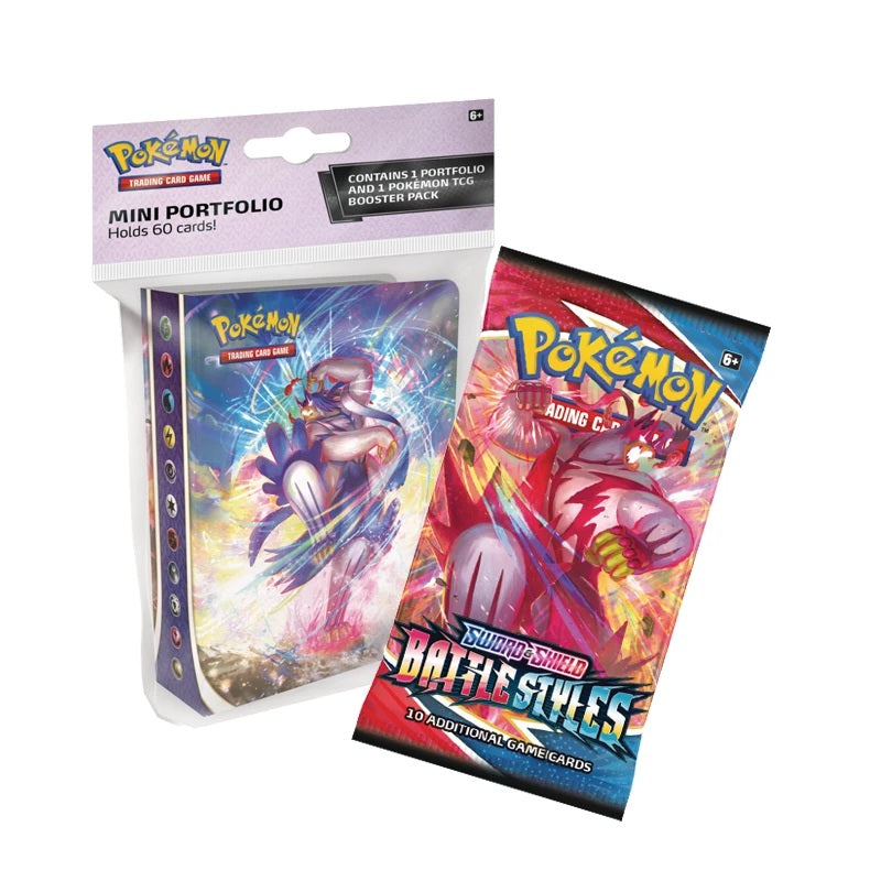 Pokemon TCG Sword & Shield Battle Styles Mini Portfolio [Includes 1 Bo Pokemon TCG Sword & Shield Battle Styles Mini Portfolio [Includes 1 Bo