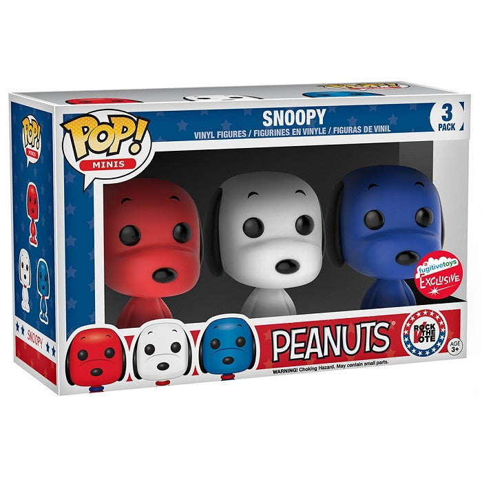 Rock the Vote Pop! Vinyl Snoopy 3 Pack [Fugitive Toys Exclusive] - Fugitive Toys
