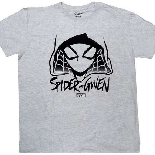 Marvel Pop! Tees Spider Gwen Sport Grey - Large - Fugitive Toys