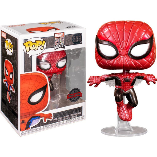 Marvel 80th Pop! Vinyl Figure Spider-Man Metallic [593] - Fugitive Toys