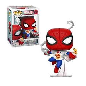 Marvel Pop! Vinyl Figure Spiderman with Pizza Box and I Heart Pi Shirt [672] - Fugitive Toys