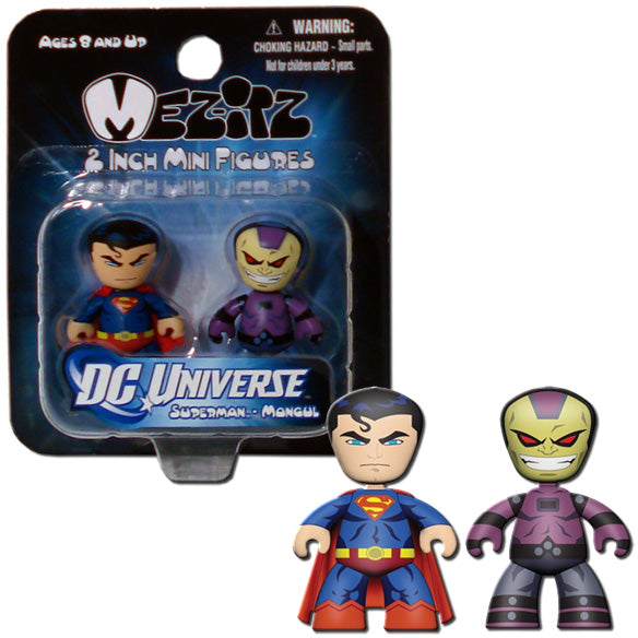 Mezco x DC Universe Mini Mez-itz 2 Pack - Superman and Mongul - Fugitive Toys
