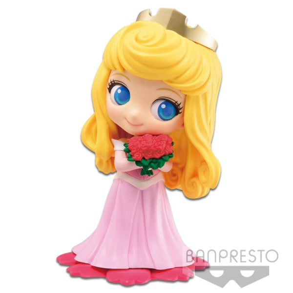 Disney Sleeping Beauty Q Posket Sweetiny Princess Aurora with Roses - Fugitive Toys