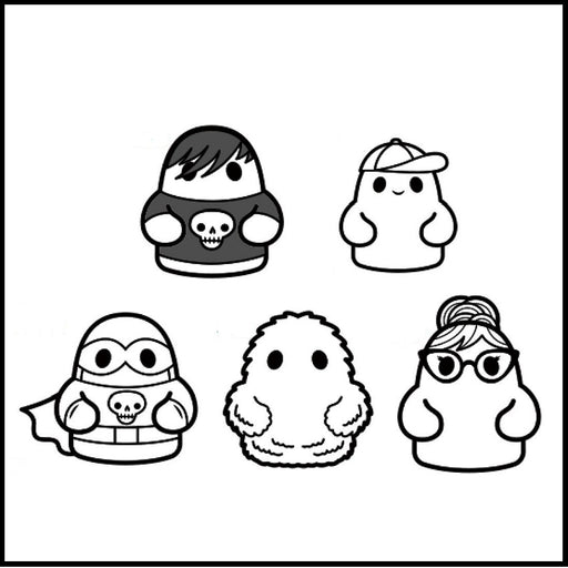 Bimtoy Tiny Ghost Pins [ECCC 5 Pack] - Fugitive Toys