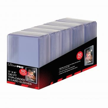 Ultra Pro 3" x 4" Super Thick 130pt Toploader & Card Sleeves (50 ct) Ultra Pro 3" x 4" Super Thick 130pt Toploader & Card Sleeves (50 ct)