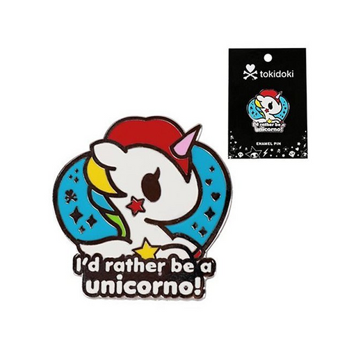 Tokidoki 'I'd Rather Be a Unicorno' Stellina Enamel Pin - Fugitive Toys