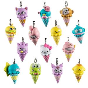 Kidrobot Hello Sanrio Ice Cream Cone Vinyl Keychain Series: (1 Blind Box) - Fugitive Toys