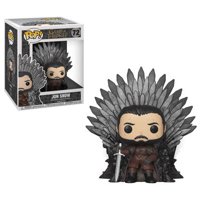 Game of Thrones Pop! Deluxe Vinyl Figure Jon Snow Sitting on Iron Throne [72] - Fugitive Toys