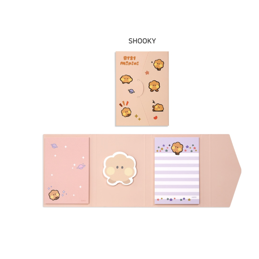 Bt21 Rj Notepad Mini So BT21 Minini Sticky Memo Note Pad - Shooky
